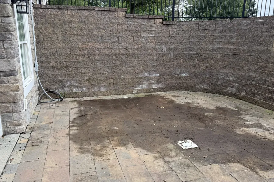 The same paver patio with the hot tub gone